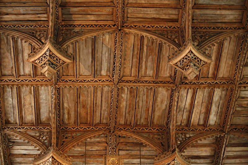 the 16th Century Welsh Oak suspended ceiling